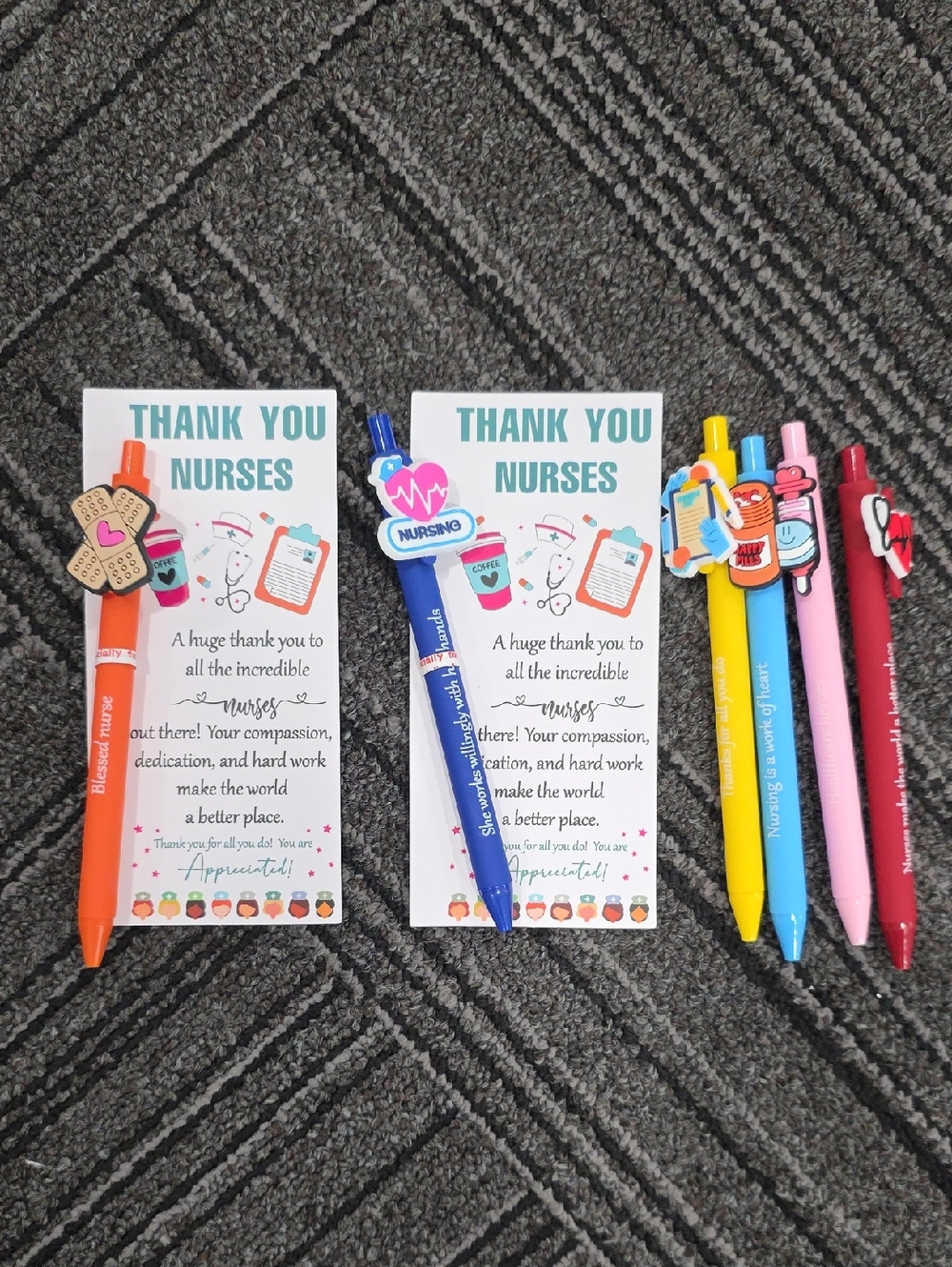 Thank You Nurses Assorted Color Ballpoint Pens -  You Get A Set Of 4